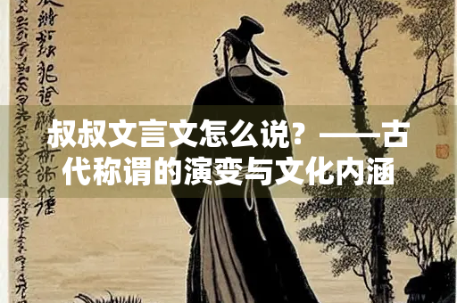 叔叔文言文怎么说？——古代称谓的演变与文化内涵