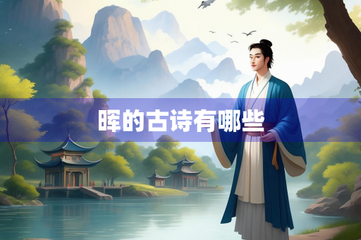 晖的古诗有哪些