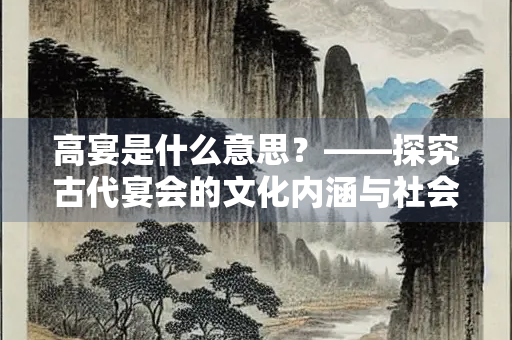 高宴是什么意思？——探究古代宴会的文化内涵与社会意义