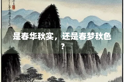 是春华秋实，还是春梦秋色？