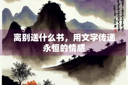 离别送什么书，用文字传递永恒的情感