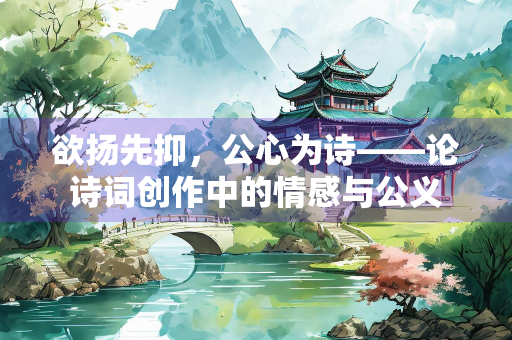 欲扬先抑，公心为诗——论诗词创作中的情感与公义