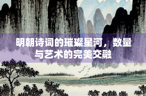 明朝诗词的璀璨星河，数量与艺术的完美交融