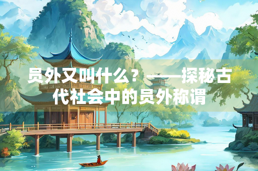 员外又叫什么？——探秘古代社会中的员外称谓