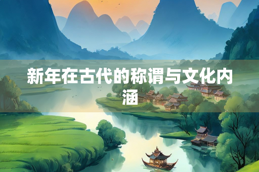 新年在古代的称谓与文化内涵