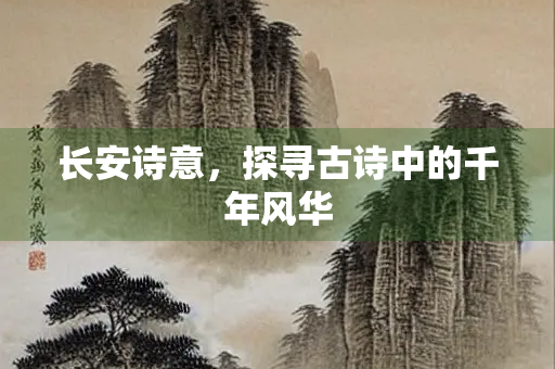 长安诗意，探寻古诗中的千年风华