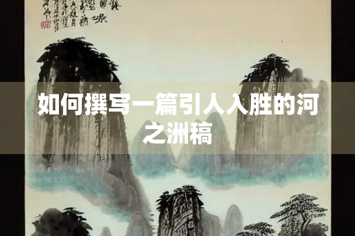如何撰写一篇引人入胜的河之洲稿