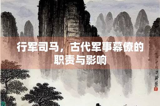 行军司马，古代军事幕僚的职责与影响