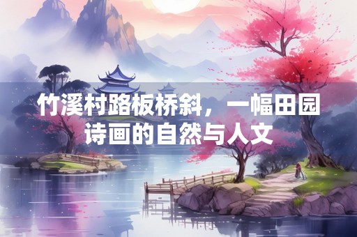 竹溪村路板桥斜，一幅田园诗画的自然与人文