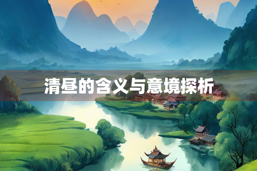 清昼的含义与意境探析 清昼的含义与意境探析