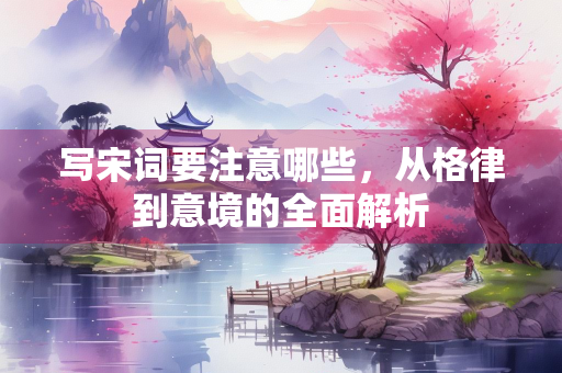 写宋词要注意哪些，从格律到意境的全面解析