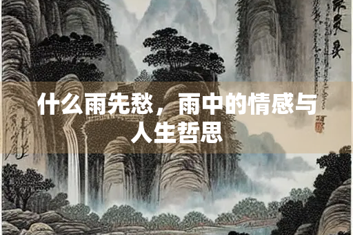 什么雨先愁，雨中的情感与人生哲思