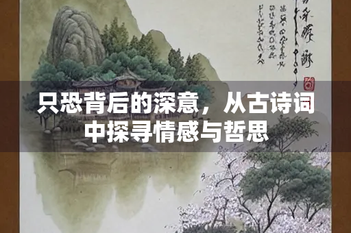 只恐背后的深意，从古诗词中探寻情感与哲思