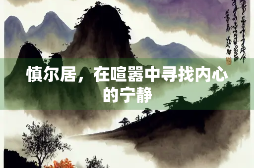 慎尔居，在喧嚣中寻找内心的宁静