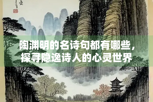 陶渊明的名诗句都有哪些，探寻隐逸诗人的心灵世界