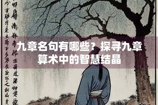 九章名句有哪些？探寻九章算术中的智慧结晶