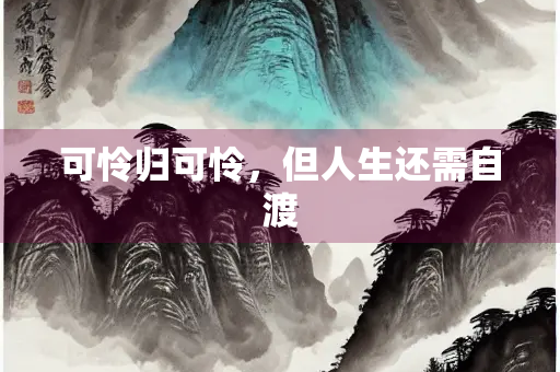 可怜归可怜，但人生还需自渡