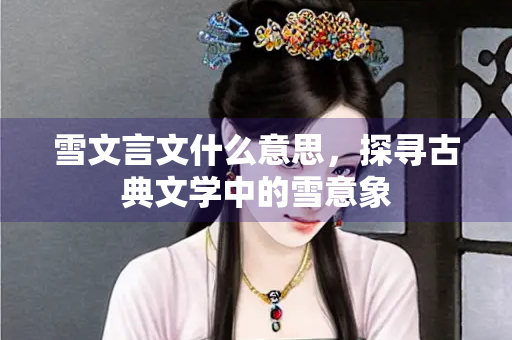 雪文言文什么意思，探寻古典文学中的雪意象