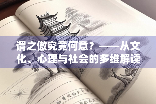 谓之傲究竟何意？——从文化、心理与社会的多维解读
