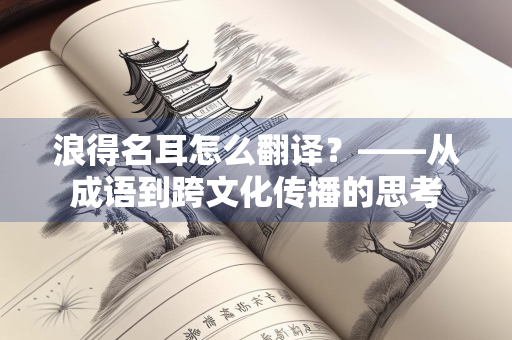浪得名耳怎么翻译?——从成语到跨文化传播的思考 浪得名耳怎么翻译?——从成语到跨文化传播的思考