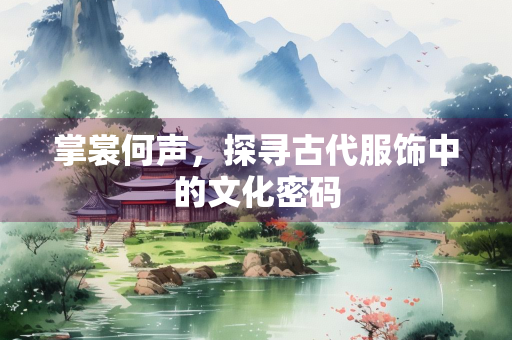 掌裳何声，探寻古代服饰中的文化密码