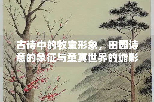 古诗中的牧童形象，田园诗意的象征与童真世界的缩影