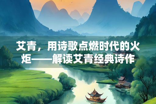艾青，用诗歌点燃时代的火炬——解读艾青经典诗作