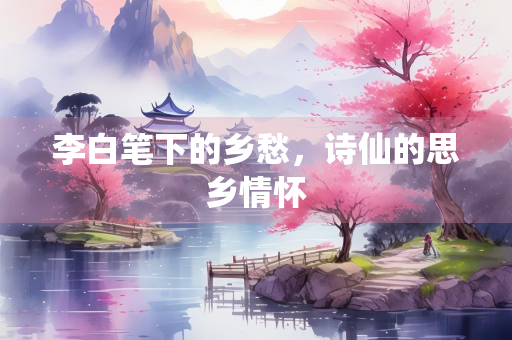 李白笔下的乡愁，诗仙的思乡情怀