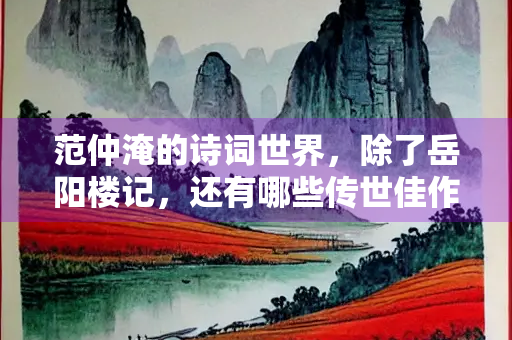 范仲淹的诗词世界，除了岳阳楼记，还有哪些传世佳作？