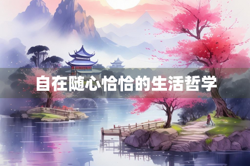 自在随心恰恰的生活哲学