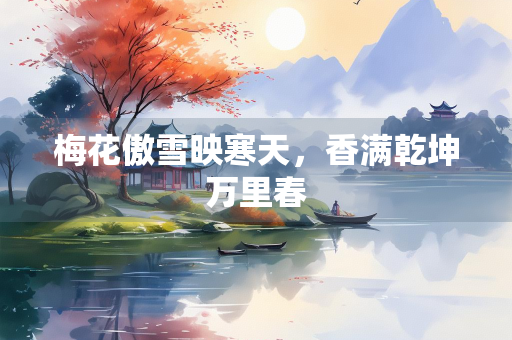 梅花傲雪映寒天，香满乾坤万里春