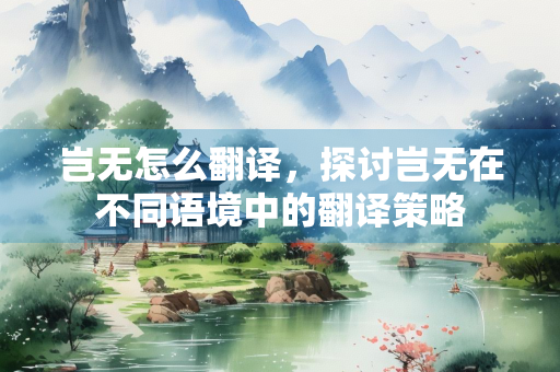 岂无怎么翻译，探讨岂无在不同语境中的翻译策略