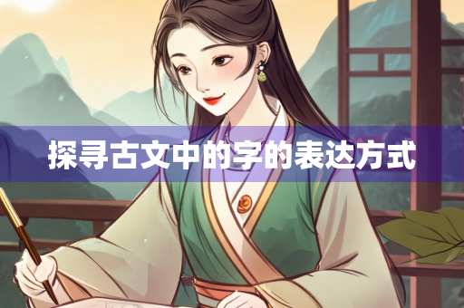 探寻古文中的字的表达方式