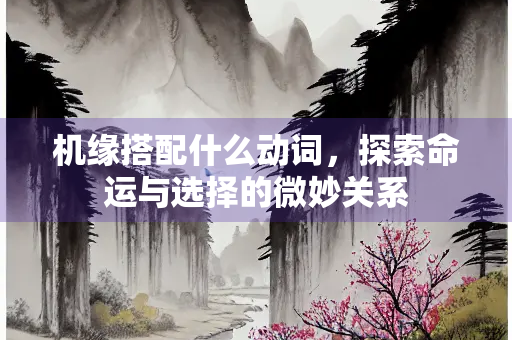 机缘搭配什么动词,探索命运与选择的微妙关系 机缘搭配什么动词,探索命运与选择的微妙关系