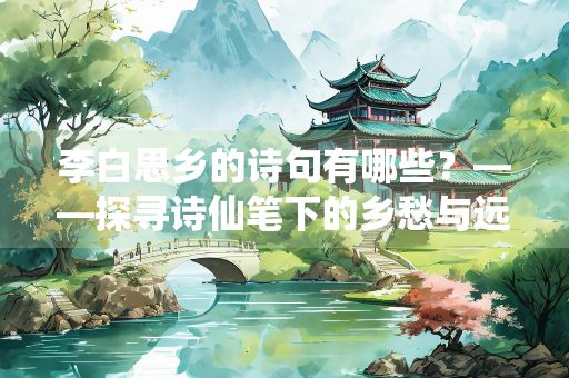 李白思乡的诗句有哪些？——探寻诗仙笔下的乡愁与远方
