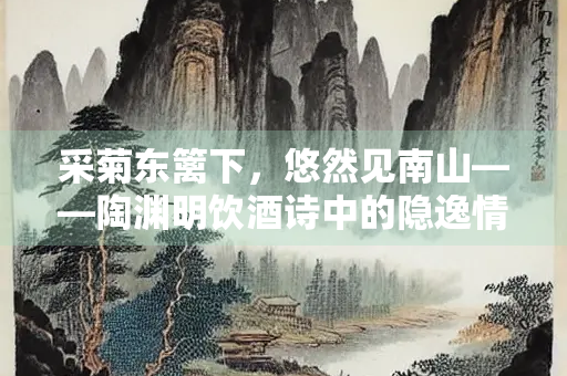 采菊东篱下，悠然见南山——陶渊明饮酒诗中的隐逸情怀