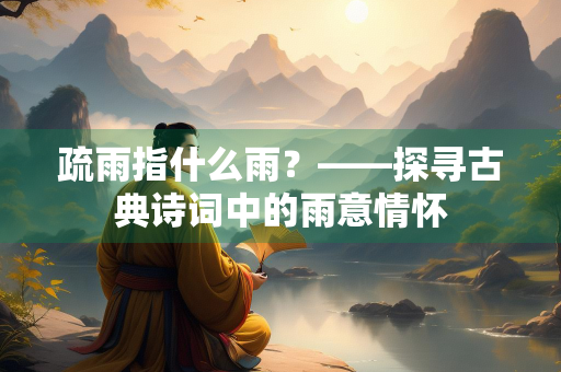 疏雨指什么雨？——探寻古典诗词中的雨意情怀