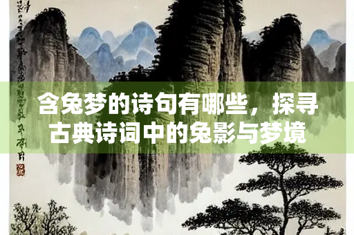 含兔梦的诗句有哪些，探寻古典诗词中的兔影与梦境