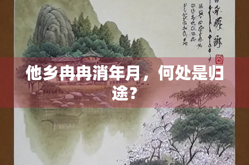 他乡冉冉消年月，何处是归途？