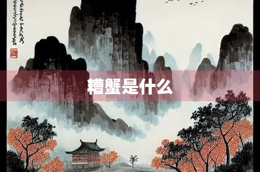 糟蟹是什么 糟蟹是什么