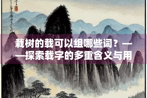 栽树的载可以组哪些词？——探索载字的多重含义与用法