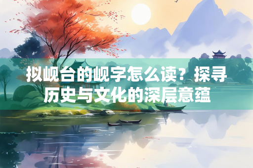 拟岘台的岘字怎么读？探寻历史与文化的深层意蕴