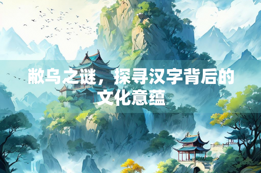 敝乌之谜，探寻汉字背后的文化意蕴