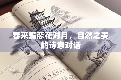 春来蝶恋花对月，自然之美的诗意对话