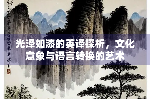 光泽如漆的英译探析，文化意象与语言转换的艺术