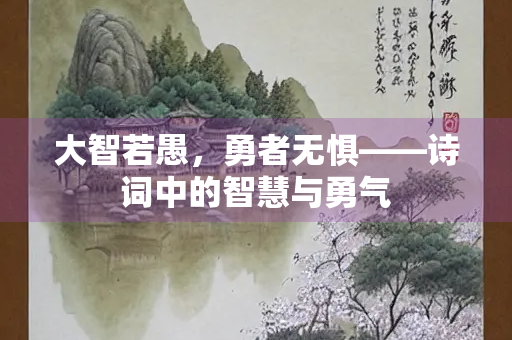 大智若愚，勇者无惧——诗词中的智慧与勇气