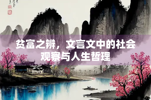 贫富之辨，文言文中的社会观察与人生哲理