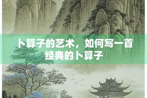 卜算子的艺术，如何写一首经典的卜算子