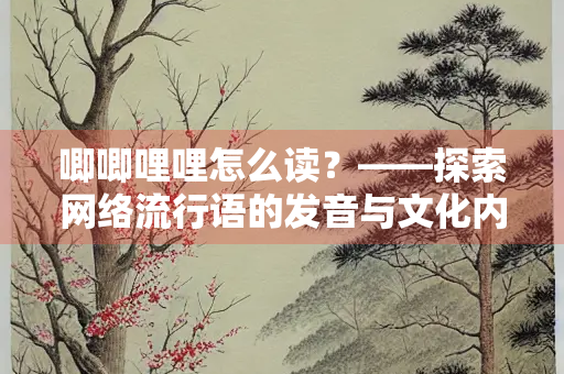 唧唧哩哩怎么读？——探索网络流行语的发音与文化内涵
