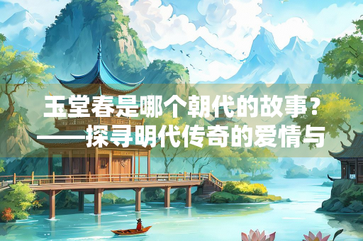 玉堂春是哪个朝代的故事？——探寻明代传奇的爱情与正义